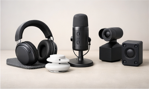 Audio & Creator Gear category card cover image.