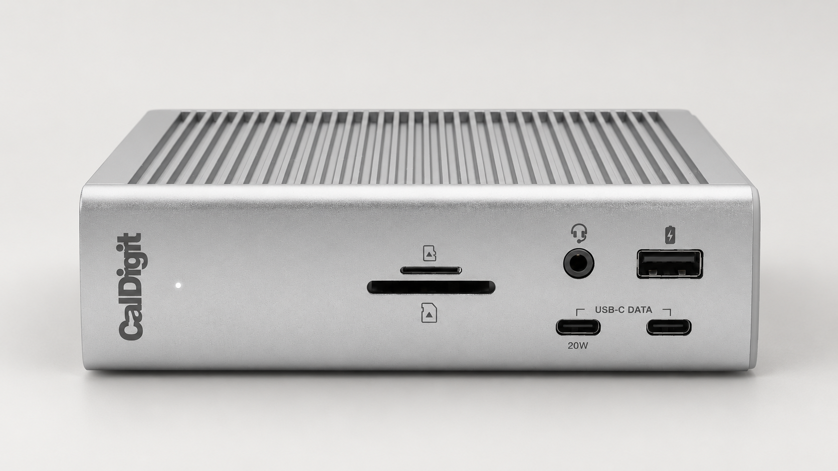 Editorial illustration of CalDigit TS4 Thunderbolt Station; visible model recognition only, not a technical or complete-pack diagram.