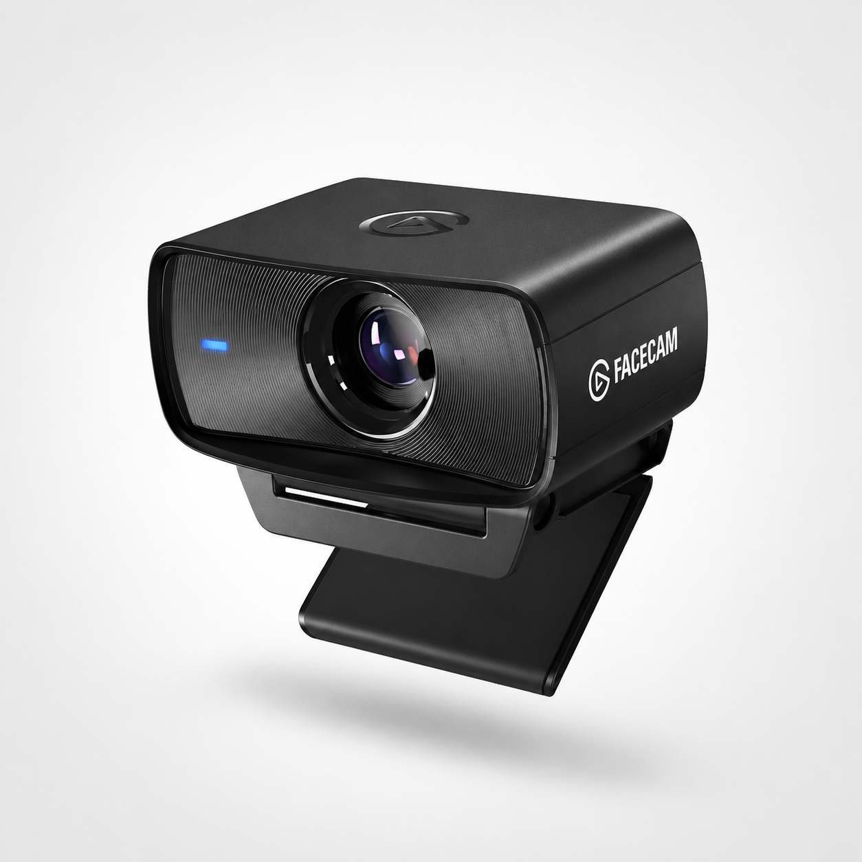 Editorial illustration of Elgato Facecam MK.2, black, official 10WAC9901 gallery; visible model recognition only, not a technical or complete-pack diagram.