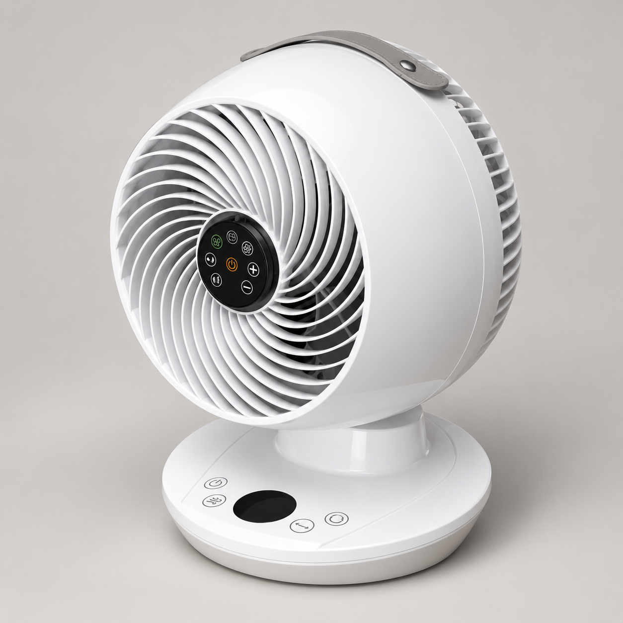 Editorial illustration of MeacoFan 650 Air Circulator, white; visible model recognition only, not a technical or complete-pack diagram.