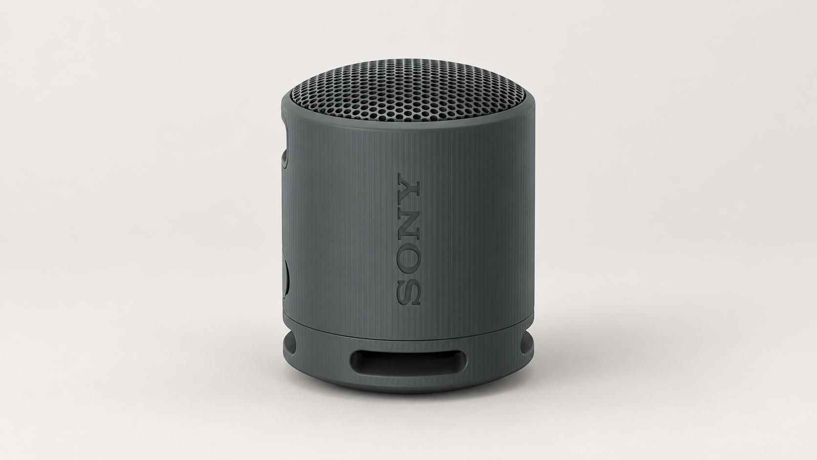 Editorial illustration of one black Sony SRS-XB100 speaker; unseen controls and accessories are not established.