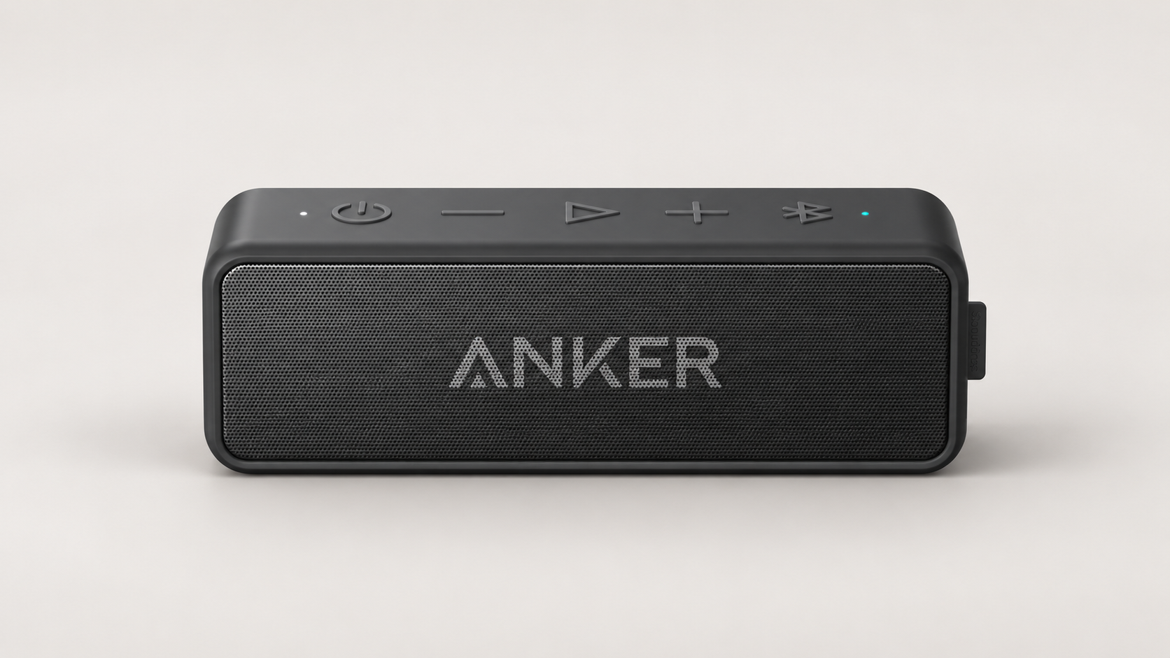 Editorial illustration of one black Soundcore 2 speaker; finish shown does not establish every seller variant or included accessories.