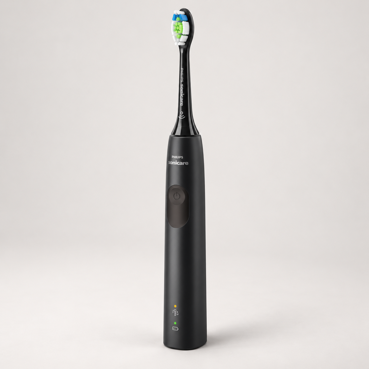 Editorial illustration of Philips Sonicare 4100 HX3683/54, black; visible model recognition only, not a technical or complete-pack diagram.