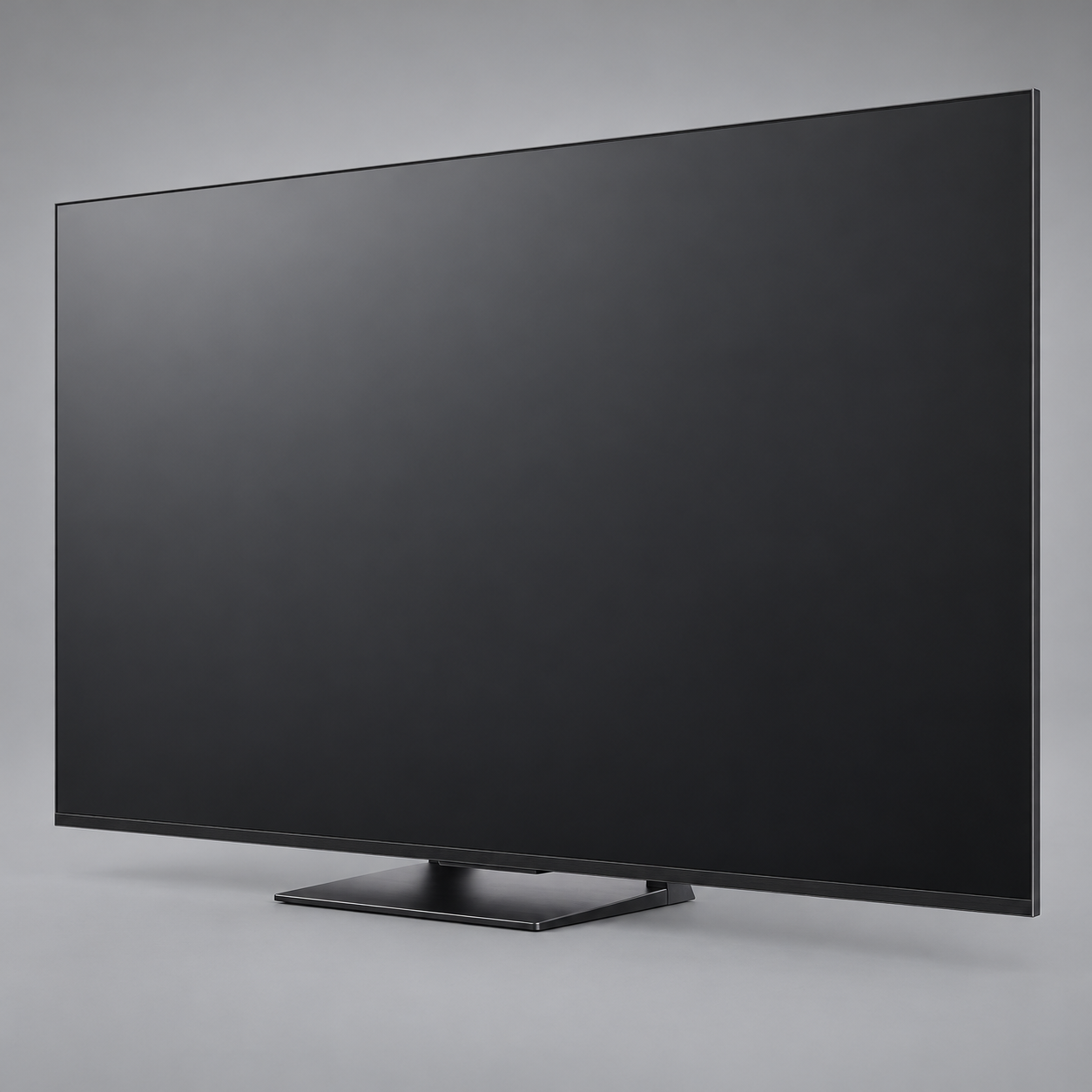 Editorial illustration of the TCL 75C745K television with a central rectangular pedestal and a plain dark screen.