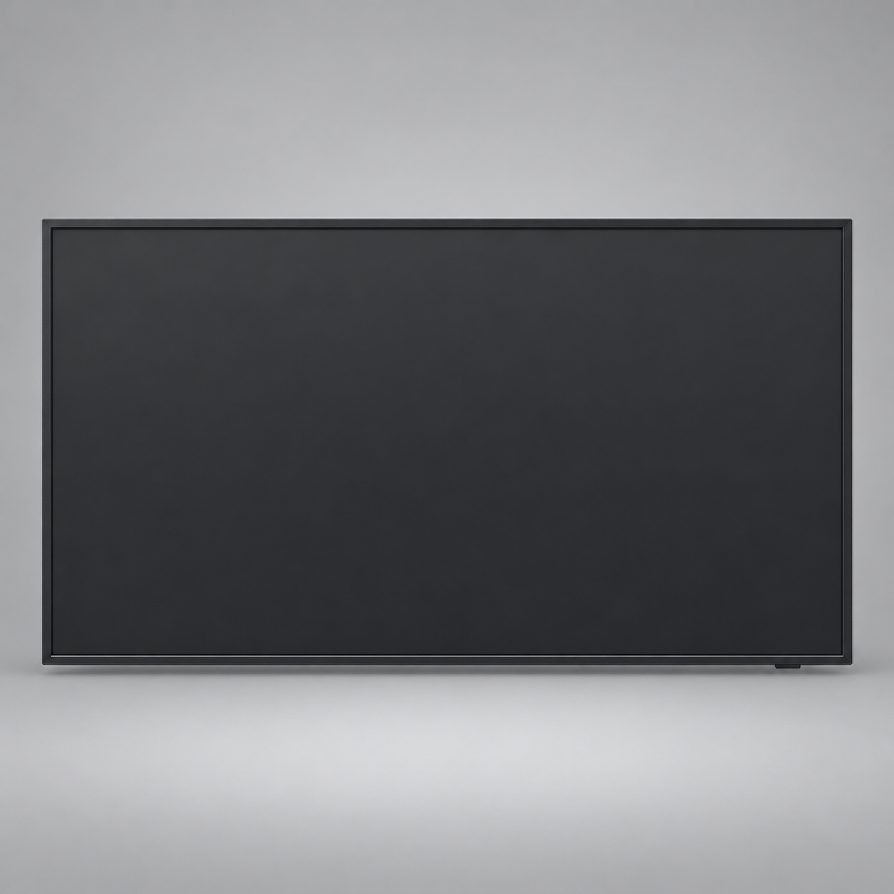 Editorial illustration of Samsung The Frame QE55LS03HAUXXU with standard dark bezel; not an HE model or dimensional installation drawing.
