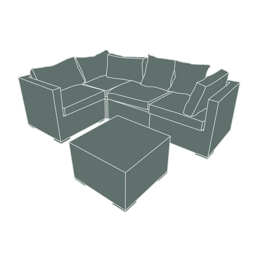 Gardenesque Corner Sofa Set Cover exact official product image