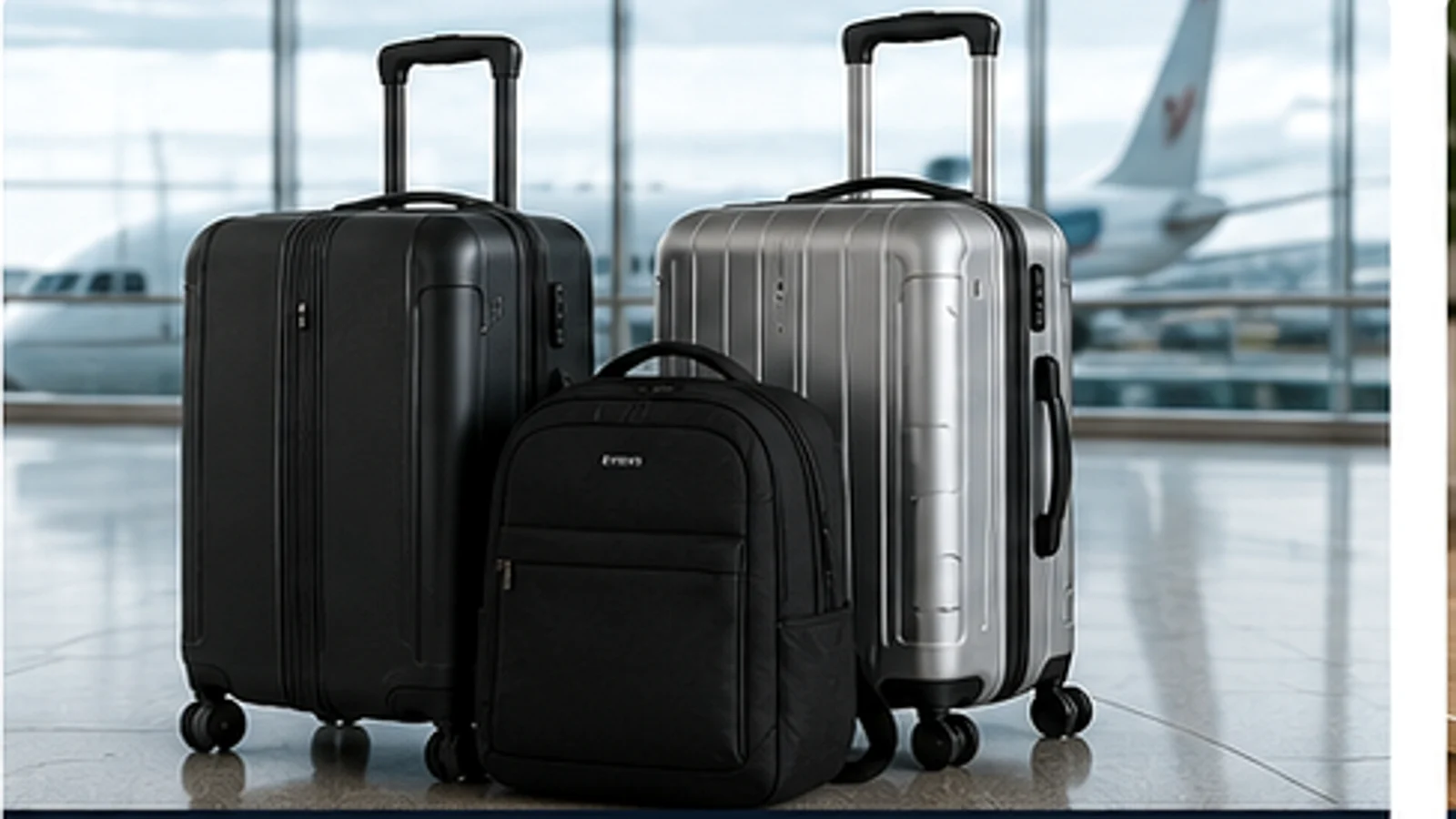 Photorealistic compression packing cubes for hand luggage scene for a UK shortlist buying guide.